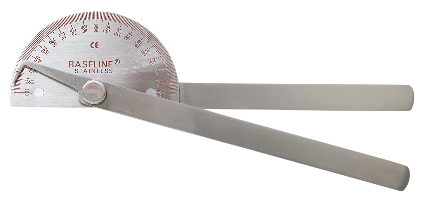 Metal Goniometer (180° Range) — 8" Legs